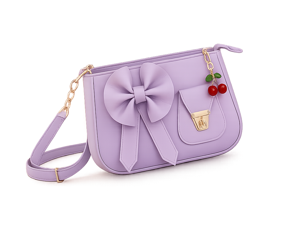 Luxury Style Lavender Leather Purse for Women