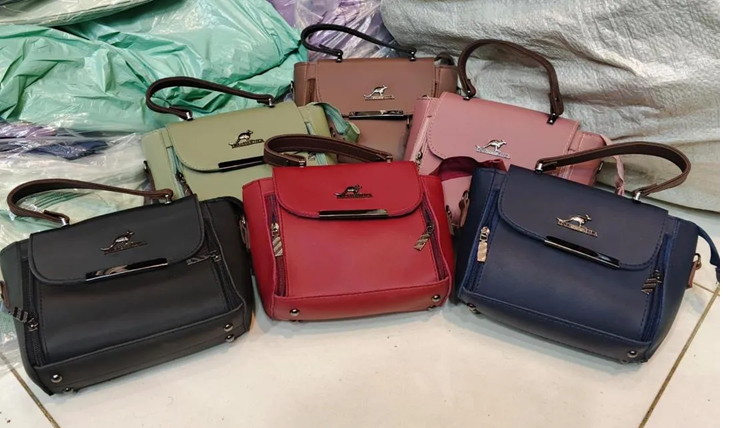 Women's Premium Beige Leather Satchel Bag