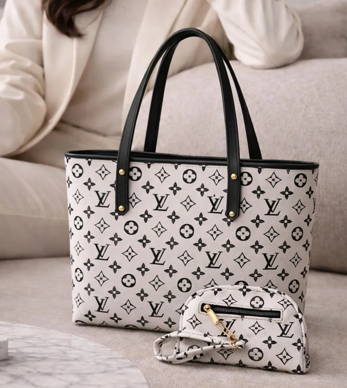 Luxury Black Leather Shoulder Bag for Women with Gold Lock Detail