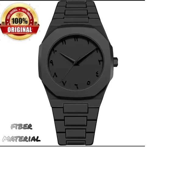 Men's Black Carbon Fiber Analog Watch