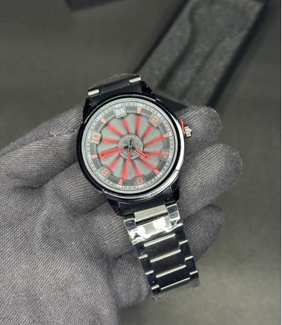Luxury Stainless Steel Spinning Watch – 30mm Multicolor Dial